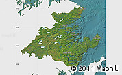 Satellite Map of Division No.  7, single color outside