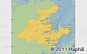 Savanna Style Map of Division No.  7, single color outside
