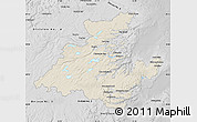 Shaded Relief Map of Division No.  7, desaturated