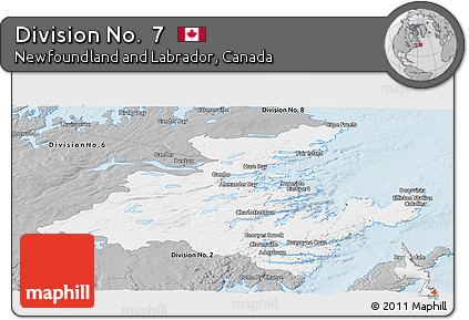 Gray Panoramic Map of Division No.  7