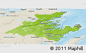 Physical Panoramic Map of Division No.  7, shaded relief outside