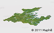 Satellite Panoramic Map of Division No.  7, cropped outside