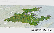 Satellite Panoramic Map of Division No.  7, lighten