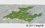 Satellite Panoramic Map of Division No.  7, lighten, semi-desaturated