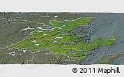 Satellite Panoramic Map of Division No.  7, semi-desaturated