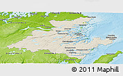 Shaded Relief Panoramic Map of Division No.  7, physical outside