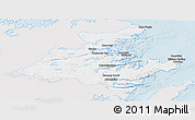 Silver Style Panoramic Map of Division No.  7, single color outside