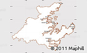 Classic Style Simple Map of Division No.  7, cropped outside
