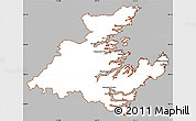 Gray Simple Map of Division No.  7, cropped outside