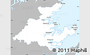 Gray Simple Map of Division No.  7, single color outside