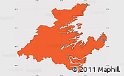 Political Simple Map of Division No.  7, cropped outside