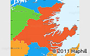 Political Simple Map of Division No.  7