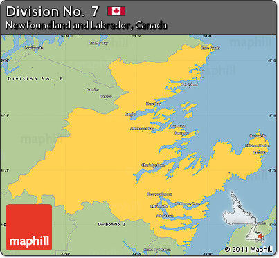 Savanna Style Simple Map of Division No.  7