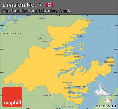 Savanna Style Simple Map of Division No.  7