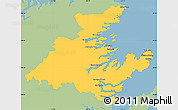 Savanna Style Simple Map of Division No.  7, single color outside