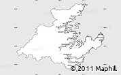Silver Style Simple Map of Division No.  7, cropped outside