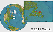 Satellite Location Map of Division No.  8