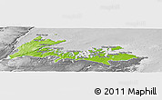 Physical Panoramic Map of Division No.  8, desaturated