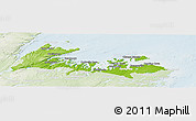 Physical Panoramic Map of Division No.  8, lighten