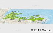 Physical Panoramic Map of Division No.  8, shaded relief outside