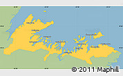 Savanna Style Simple Map of Division No.  8, single color outside