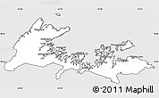 Silver Style Simple Map of Division No.  8, cropped outside