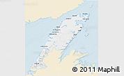 Classic Style 3D Map of Division No.  9, single color outside