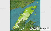 Physical 3D Map of Division No.  9, satellite outside