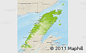 Physical 3D Map of Division No.  9, shaded relief outside