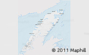 Silver Style 3D Map of Division No.  9, single color outside