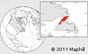 Blank Location Map of Division No.  9, highlighted country