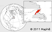 Blank Location Map of Division No.  9, highlighted parent region