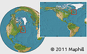 Satellite Location Map of Division No.  9, within the entire country