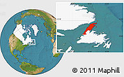 Satellite Location Map of Division No.  9, highlighted country