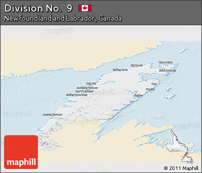 Classic Style Panoramic Map of Division No.  9, single color outside