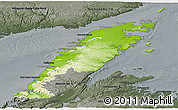 Physical Panoramic Map of Division No.  9, darken, semi-desaturated