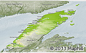 Physical Panoramic Map of Division No.  9, semi-desaturated