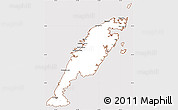 Classic Style Simple Map of Division No.  9, cropped outside