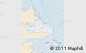 Classic Style Map of Newfoundland and Labrador, single color outside