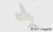 Shaded Relief Map of Newfoundland and Labrador, cropped outside