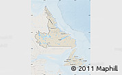 Shaded Relief Map of Newfoundland and Labrador, lighten