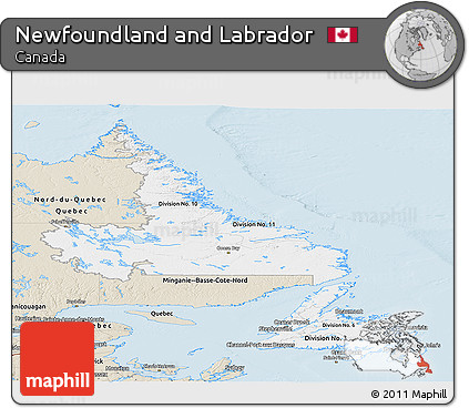 Classic Style Panoramic Map of Newfoundland and Labrador