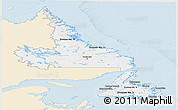 Classic Style Panoramic Map of Newfoundland and Labrador, single color outside