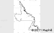 Blank Simple Map of Newfoundland and Labrador, cropped outside, no labels