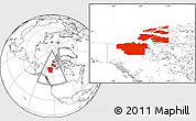 Blank Location Map of Inuvik