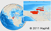 Shaded Relief Location Map of Inuvik