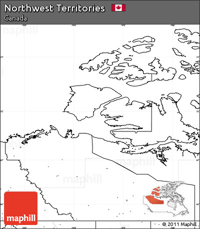 Blank Simple Map of Northwest Territories, no labels