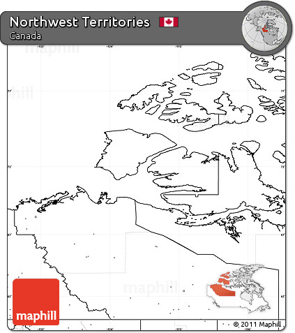 Blank Simple Map of Northwest Territories, no labels