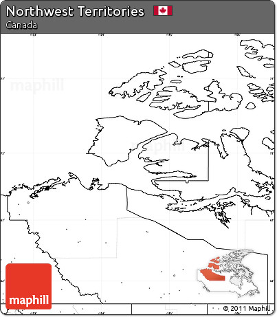 Blank Simple Map of Northwest Territories, no labels