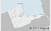 Gray 3D Map of Antigonish, single color outside